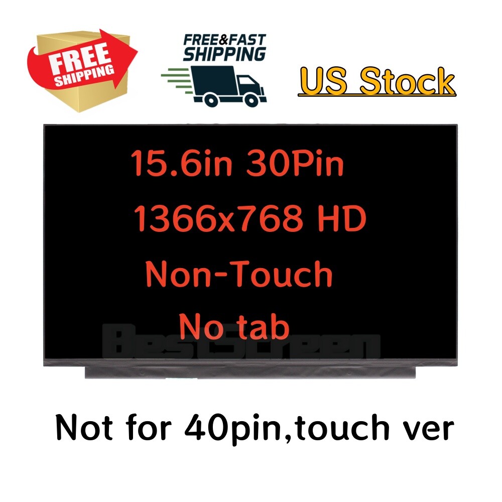 New Display for HP Model RTL8852BE 15.6" Non-Touch WXGA HD 30pins LCD LED Screen