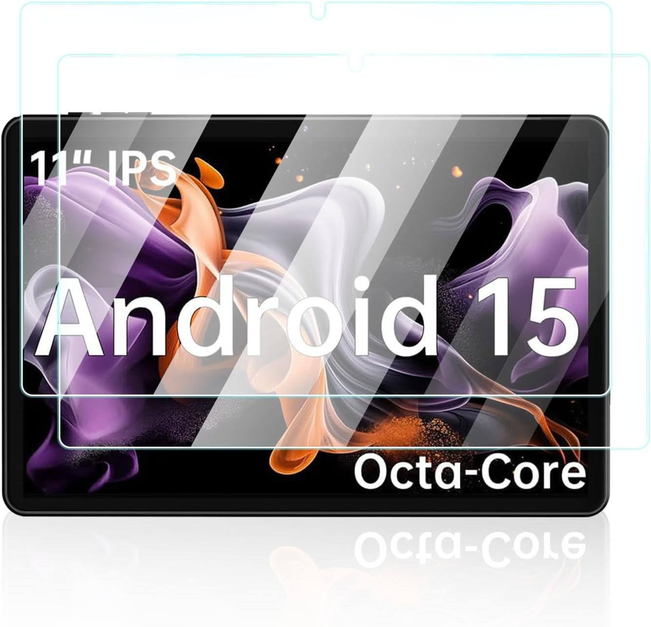 2 Pack Screen Protector for ApoloMedia EP1095T 11 inch Tablet, Anti-Scratch 9H