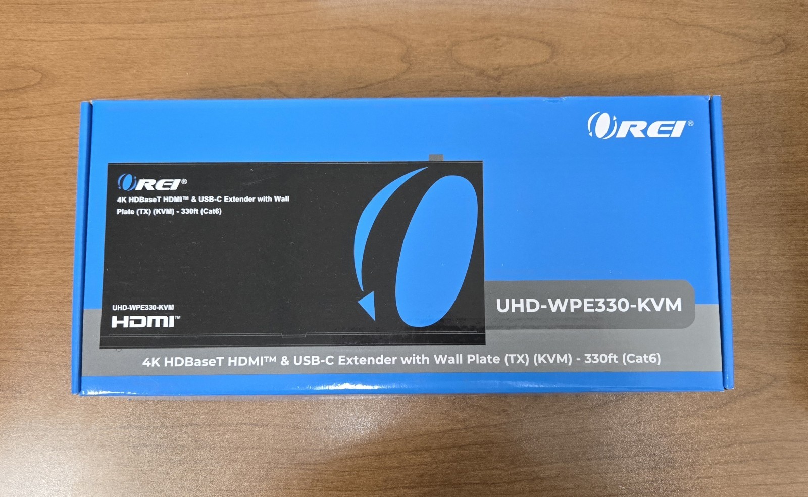 NEW OREI 4K HDBaseT HDMI & USB-C Extender With Wall Plate, UHD-WPE330-KVM, 330FT