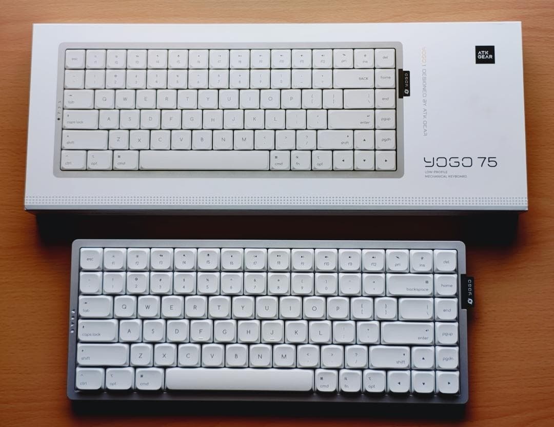 ATK YOGO75 Silver Flowing Cloud Switch Low Profile Mechanical Keyboard JP TKL
