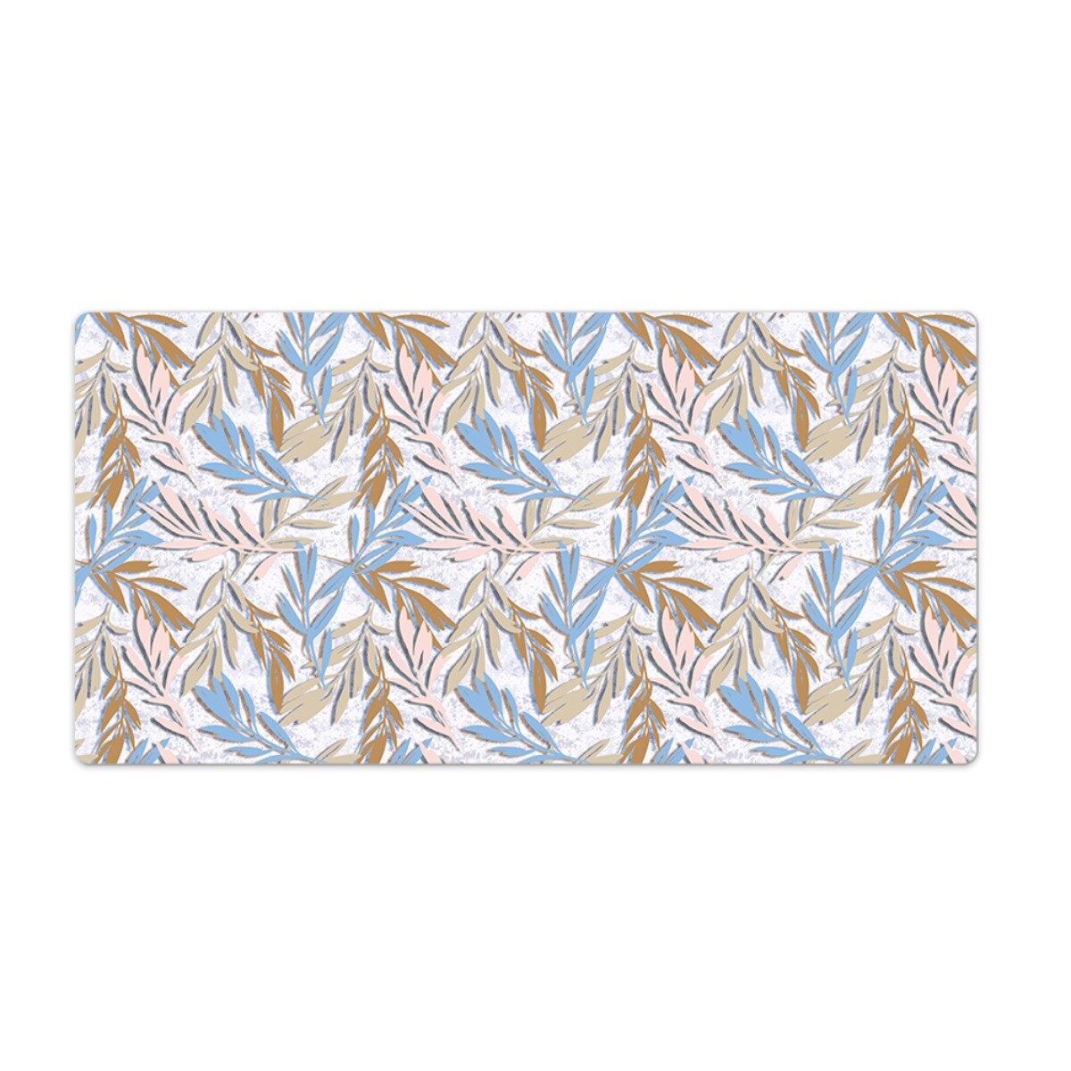 Decorative Pad Mat For Desk PC Laptop Keyboard Pastel Leaves 90x45