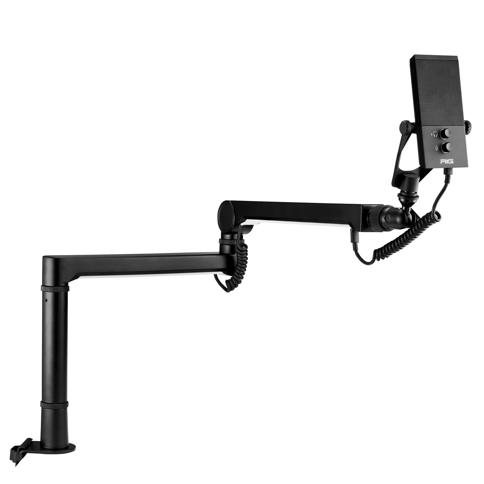 RIG Streaming Bundle M2 STREAMSTAR 1/4, 3/8 and 5/8-inch mic threading, Black