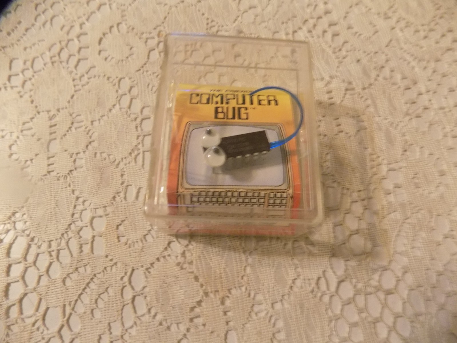 Vintage 1980’s The Friendly Computer Bug Computer Chip-Blue