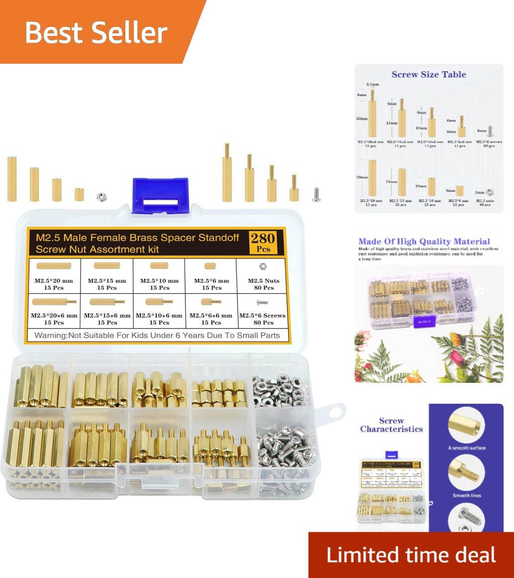 High Quality M2.5 Standoff and Screw Set for Raspberry Pi and PC Builds