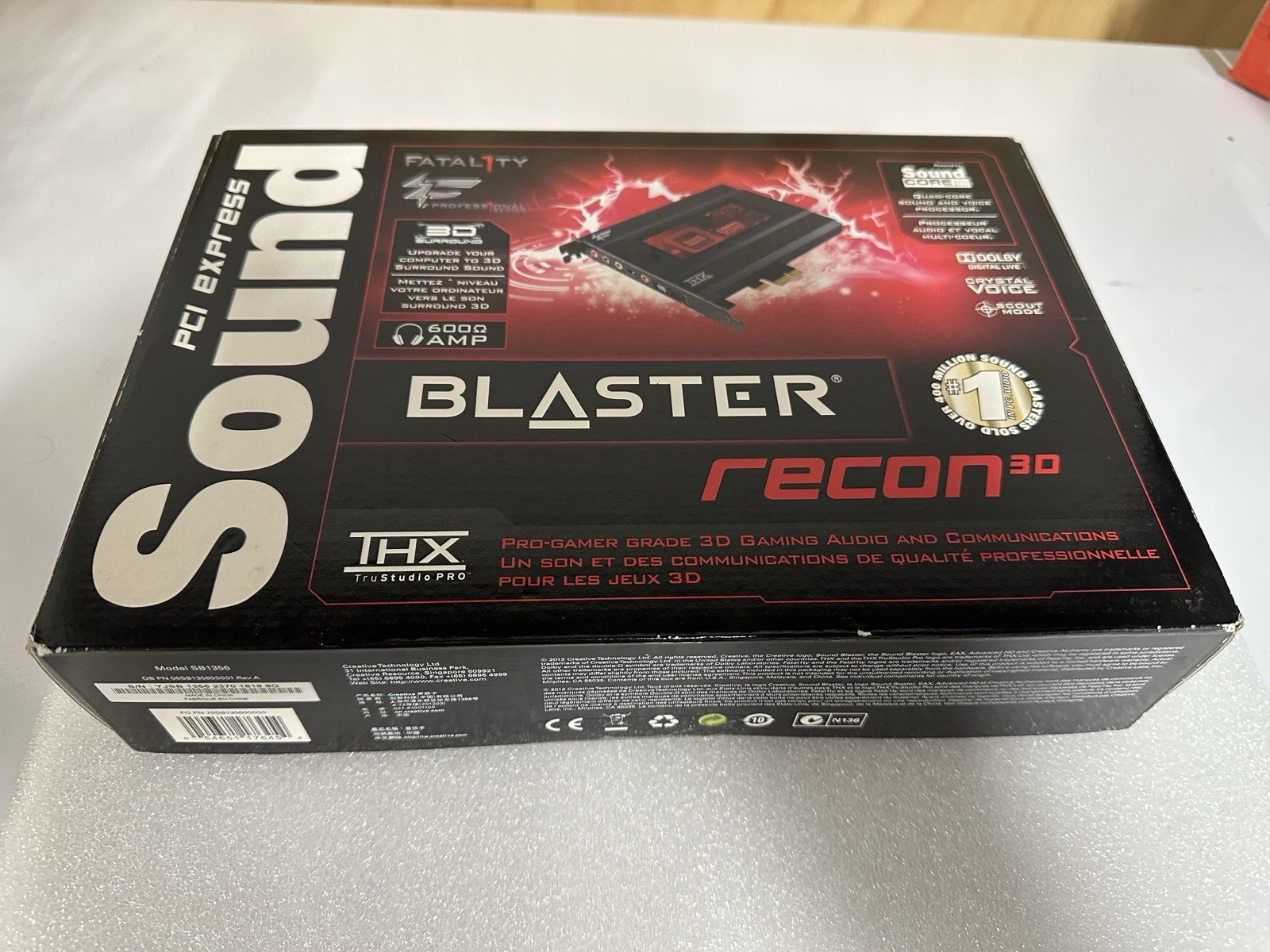 Creative Sound Blaster Recon 3D Fatal1ty PCI Exp NEW Sound Audio Card SB1356
