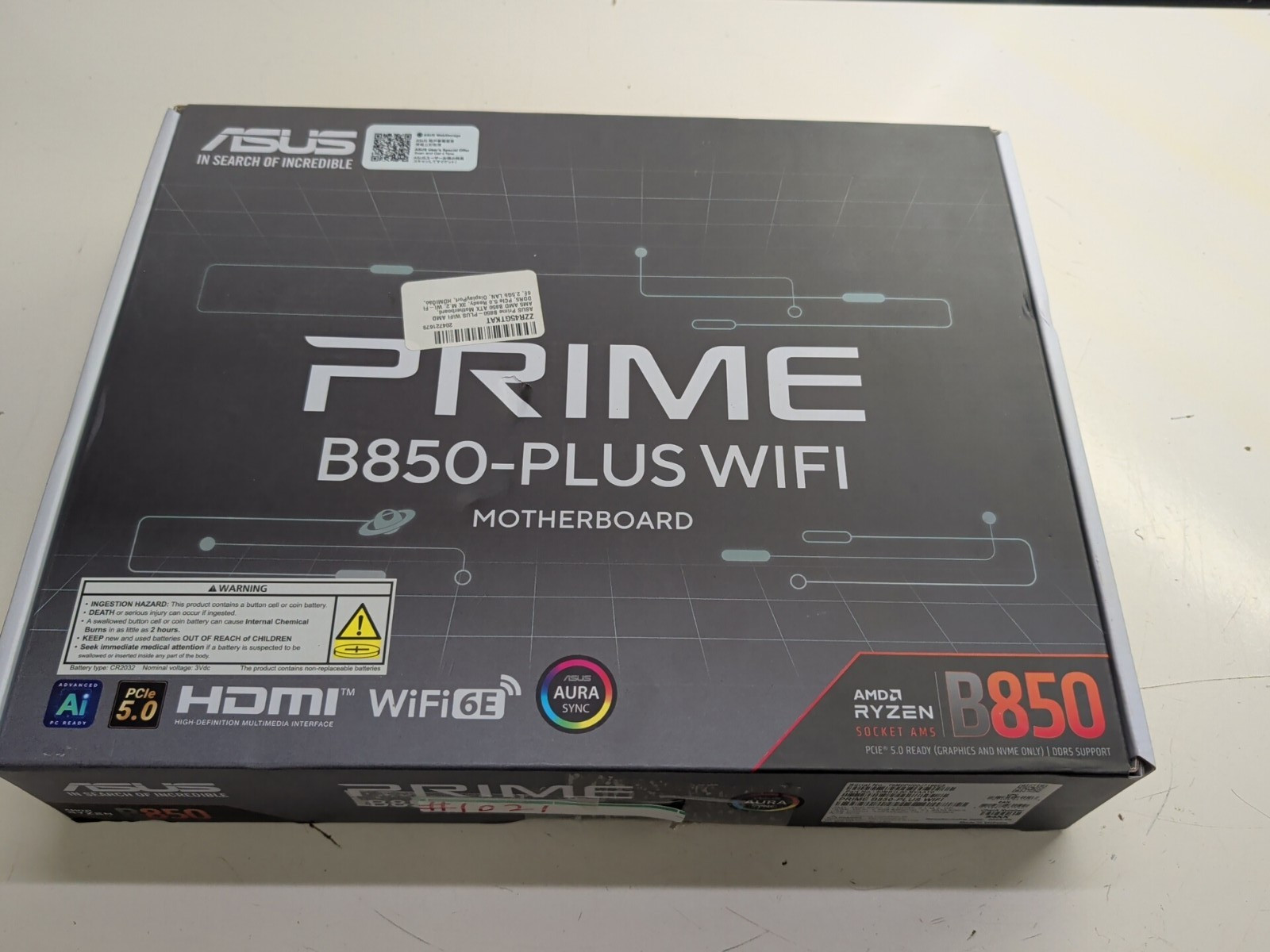 Asus Prime B850-Plus Wifi AM5 ATX AMD DDR5 Motherboard UNTESTED PARTS/REPAIRS