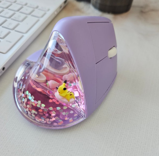 Pokemon Ditto Metamon Vertical Wireless Mouse Bluetooth Ergonomic Pikachu Korea