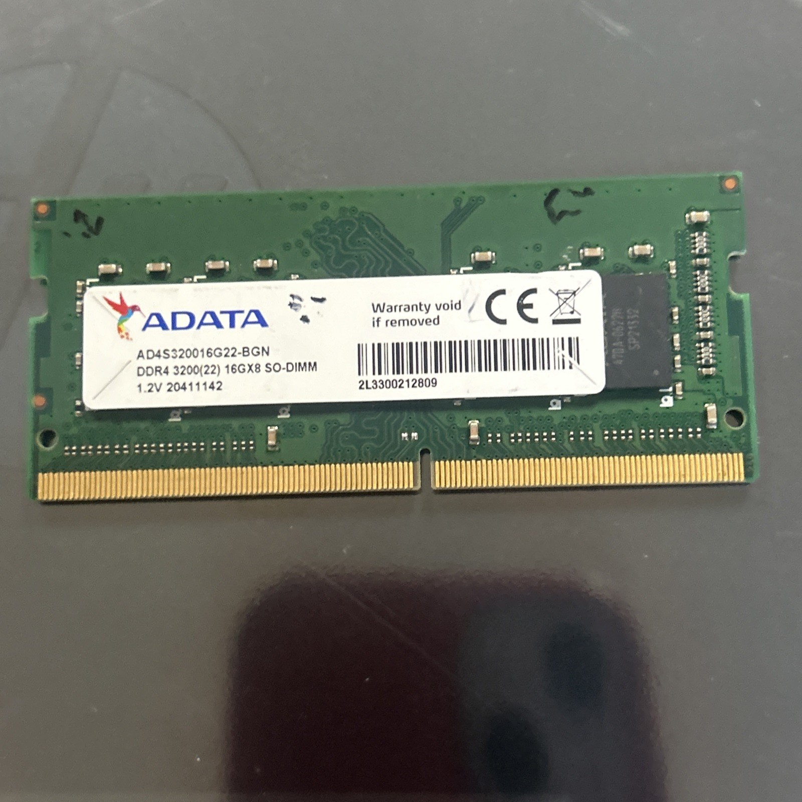 ADATA 16GB DDR4 3200 Memory RAM SO-DIMM AD4S320016G22-BGN