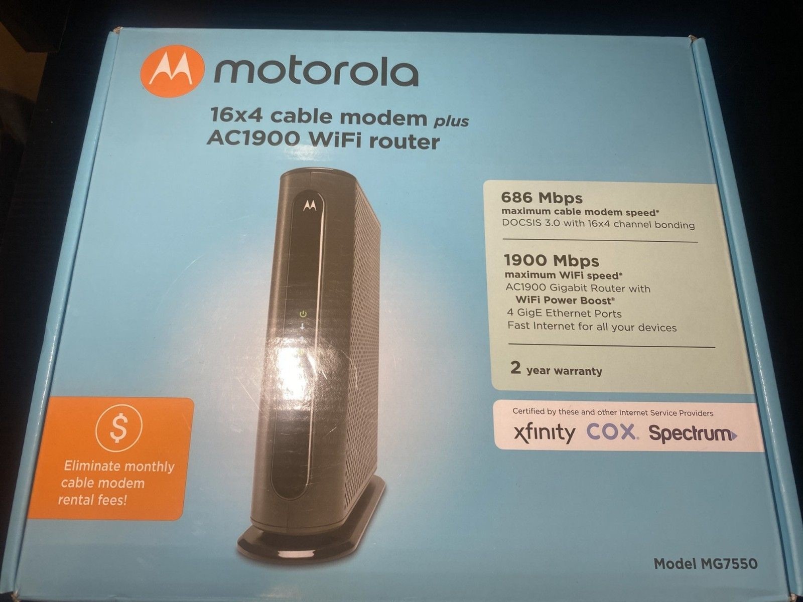 Motorola MG7550 16x4 DOCSIS 3.0 Cable Modem Plus AC1900 WiFi Router Tested