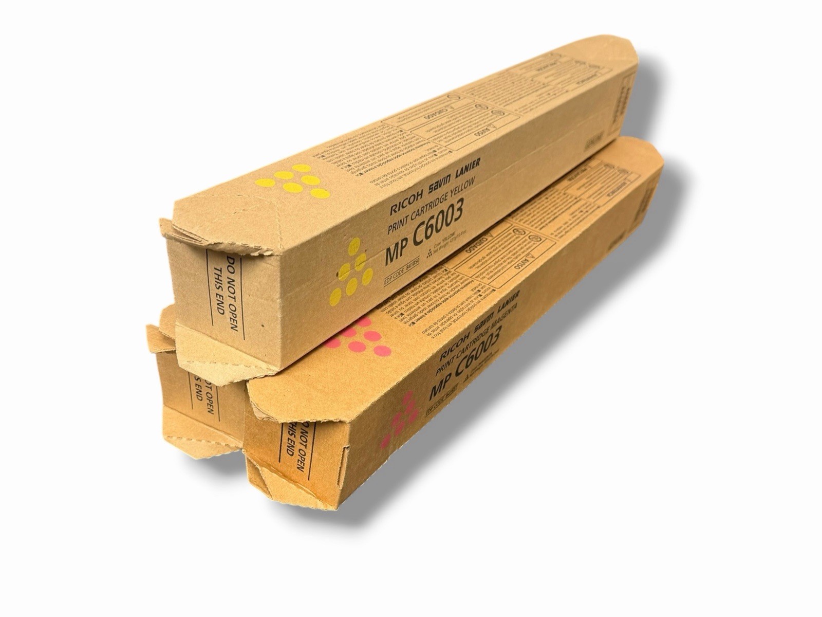 (LOT OF 3) NEW Ricoh Genuine Toner MP C6003 (1) Yellow 841850 (2) Magenta 841851