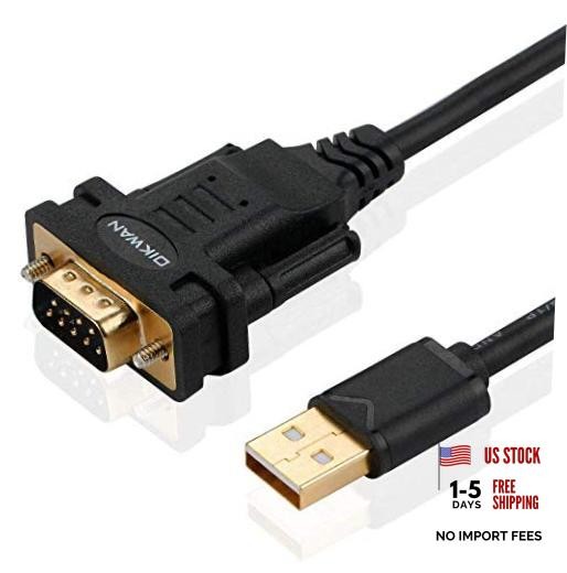 USB to RS232, USB Serial Adapter with FTDI Chipset,USB 6FT (1 Pack) USB-MALE