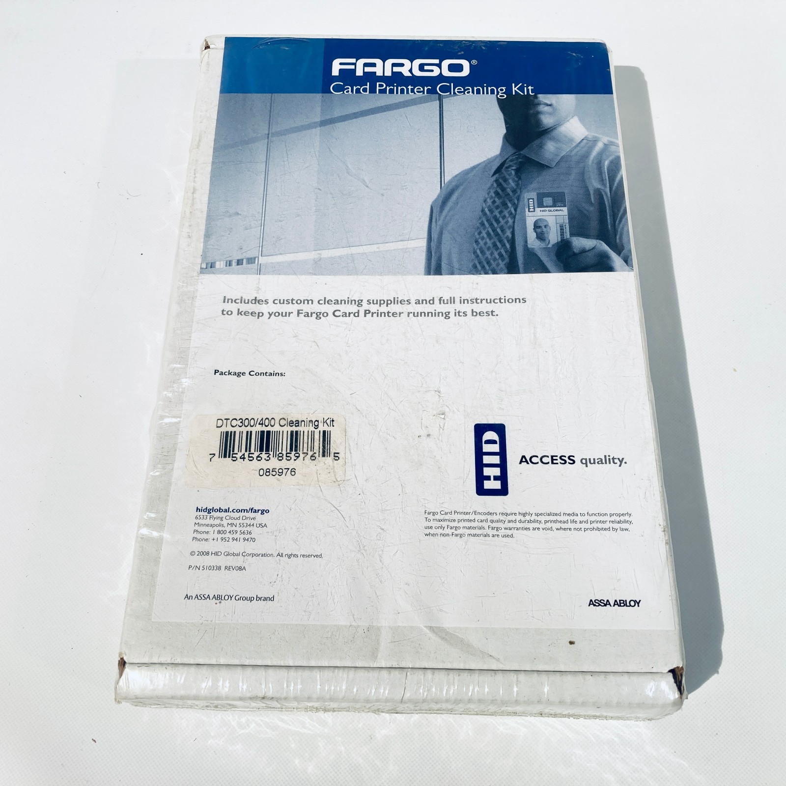 GENUINE Fargo HID 085976 Card Printer Cleaning Kit for DTC300 DTC400 New, Sealed