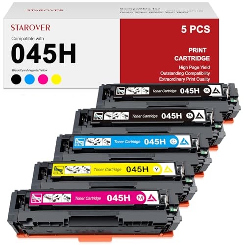 STAROVER Compatible Toner Cartridges Replacement Canon 045 045H CRG-045H 5 Pack