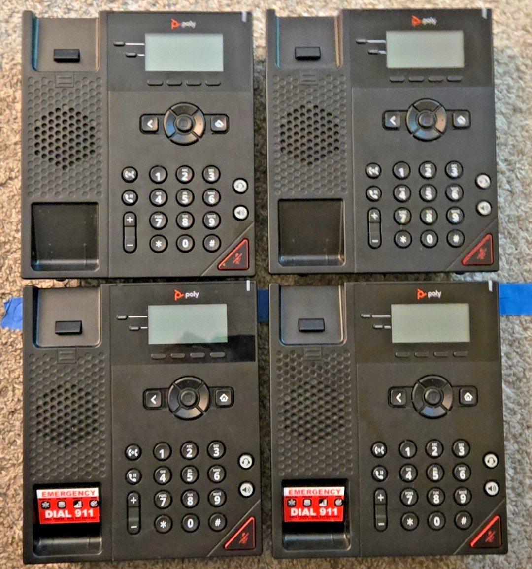 Polycom VVX 150 POE 2-Line Business IP Phone Spare 2201-48810-003 BASE ONLY x 4