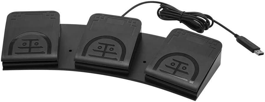 Upgraded USB Triple Foot Pedal Optical Switch Control PC Mouse Game Action HID
