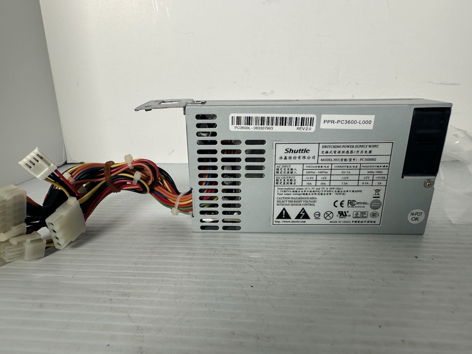 Shuttle PC36 100W Power Supply PC36I0002 PPR-PC3600-L000 XPC Flex ATX OEM New
