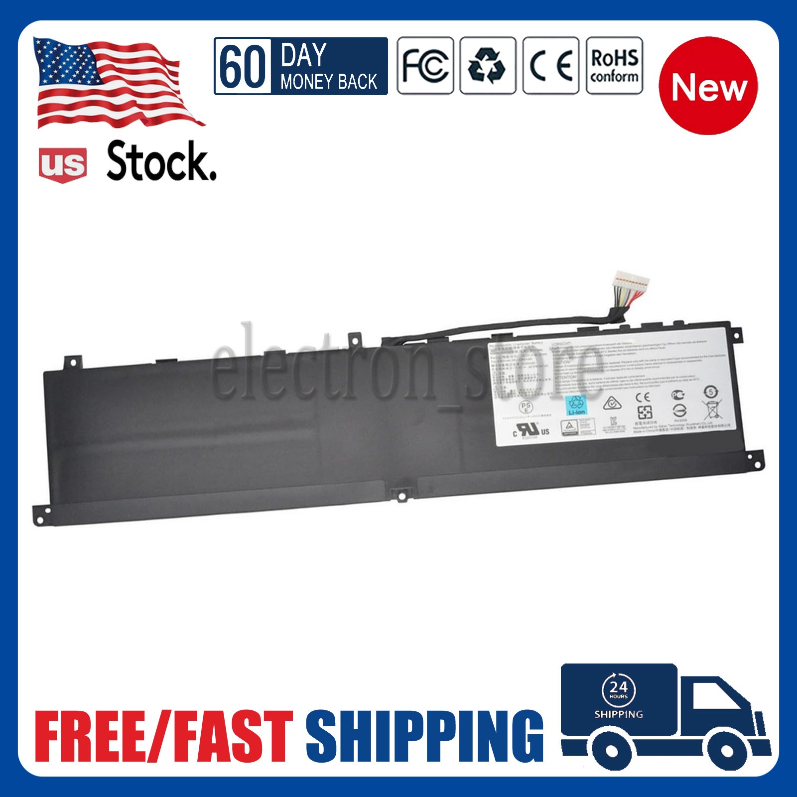 Battery for MSI WS65 8SK 9TM 9TK 9TL 9TJ WS75 10TM 10TL BTY-M6L 4ICP/8/35/142