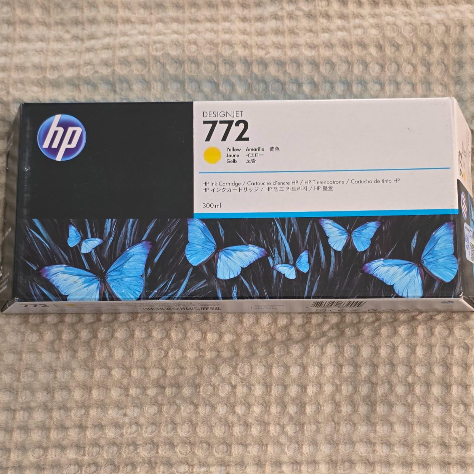 HP Genuine/Original DesignJet 772 Yellow Ink Cartridge 300ml Inkjet