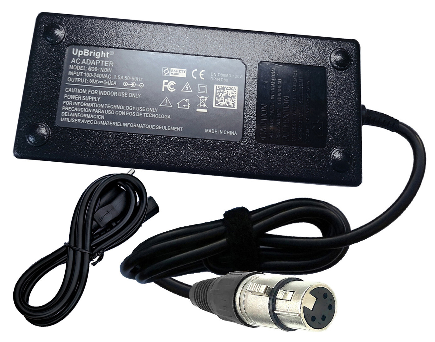 12V 4-Pin XLR AC Adapter For Blackmagic Design URSA Mini Pro 4.6K PL EF Camera