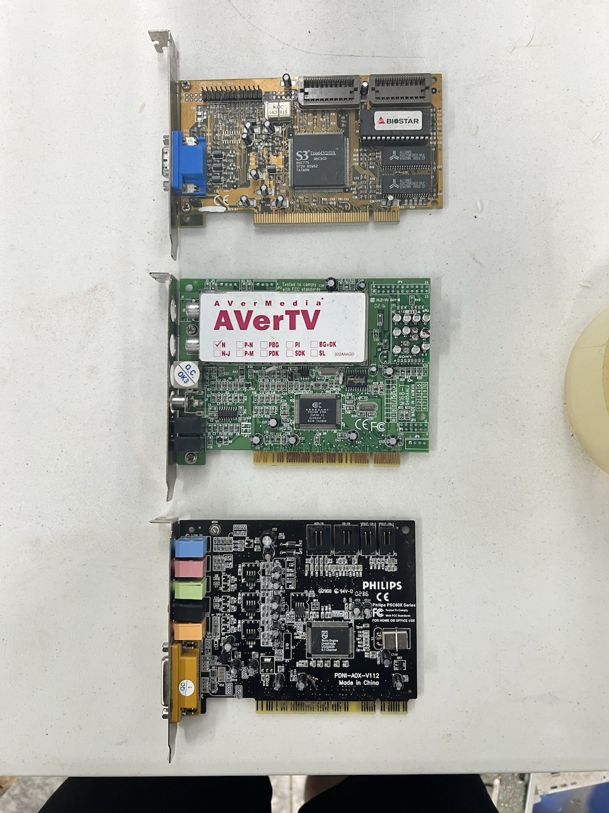 Vintage PCI Multimedia Card Lot S3 Trio64V2 + Philips Sound Card + AVerTV Tuner