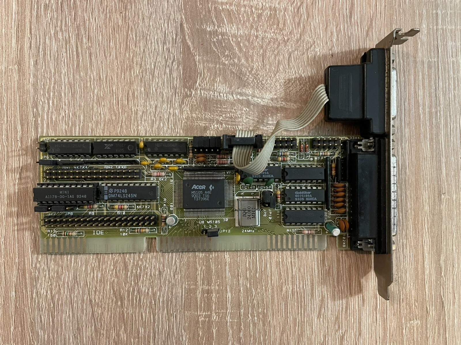 Retro ISA multifunction card (serial, parallel, floppy and hdd controller)