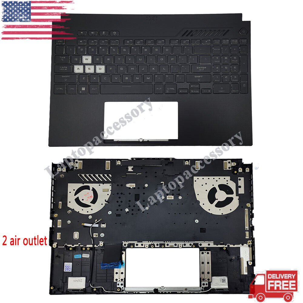 Palmrest Keyboard RGB Backlit For Asus TUF Gaming A15 FA507 FA507R FX507 2022 US