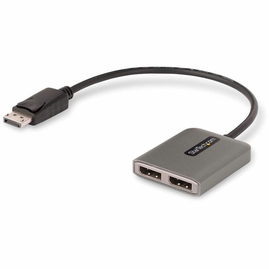 StarTech 2-Port DisplayPort MST Hub 1ft Built-in Cable Windows Only MST14DP122DP