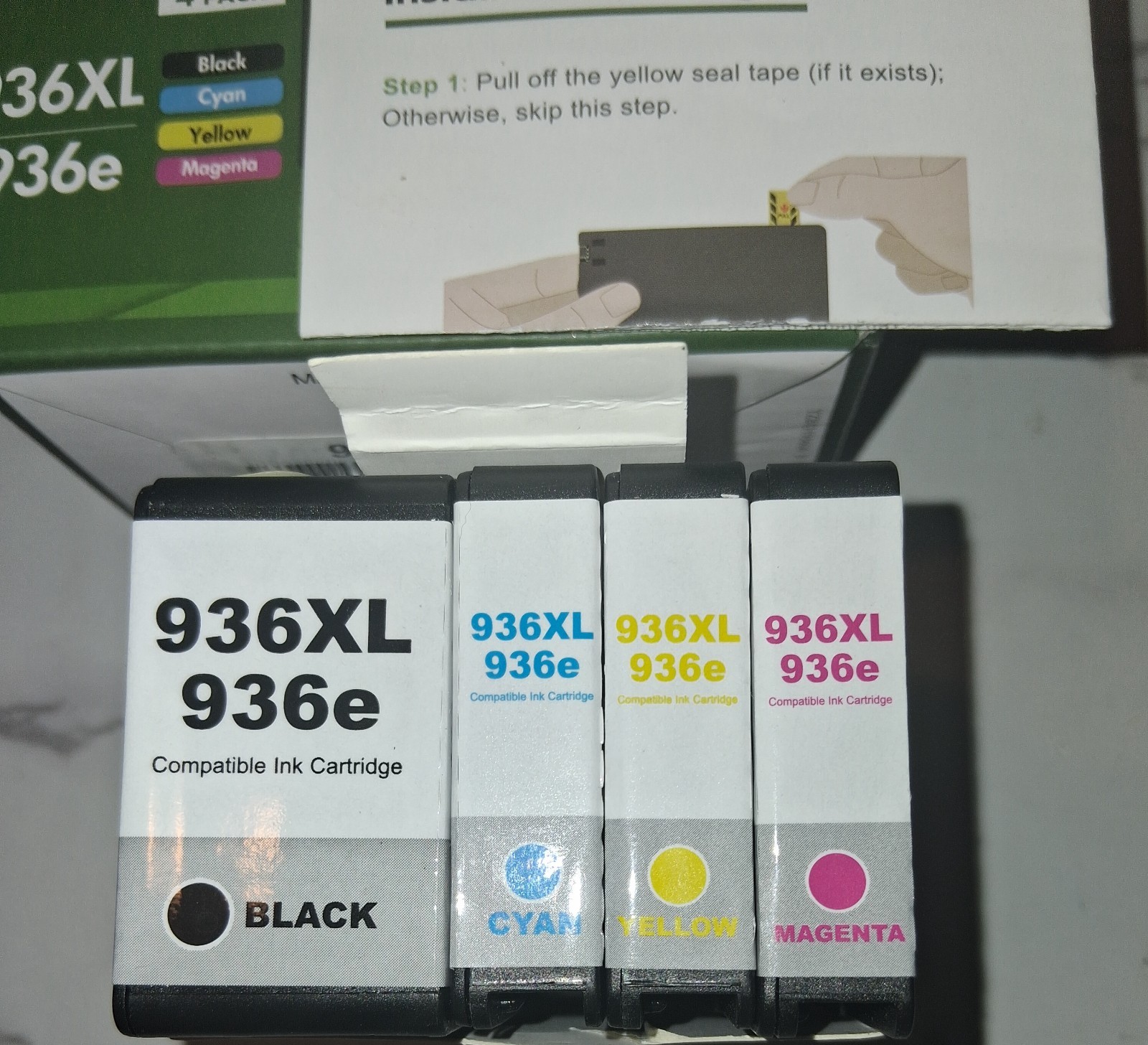 936E 936XL Ink Cartridge 1-(4-Pack) for HP OfficeJet 9120 9135e 9120e 9110 9730e