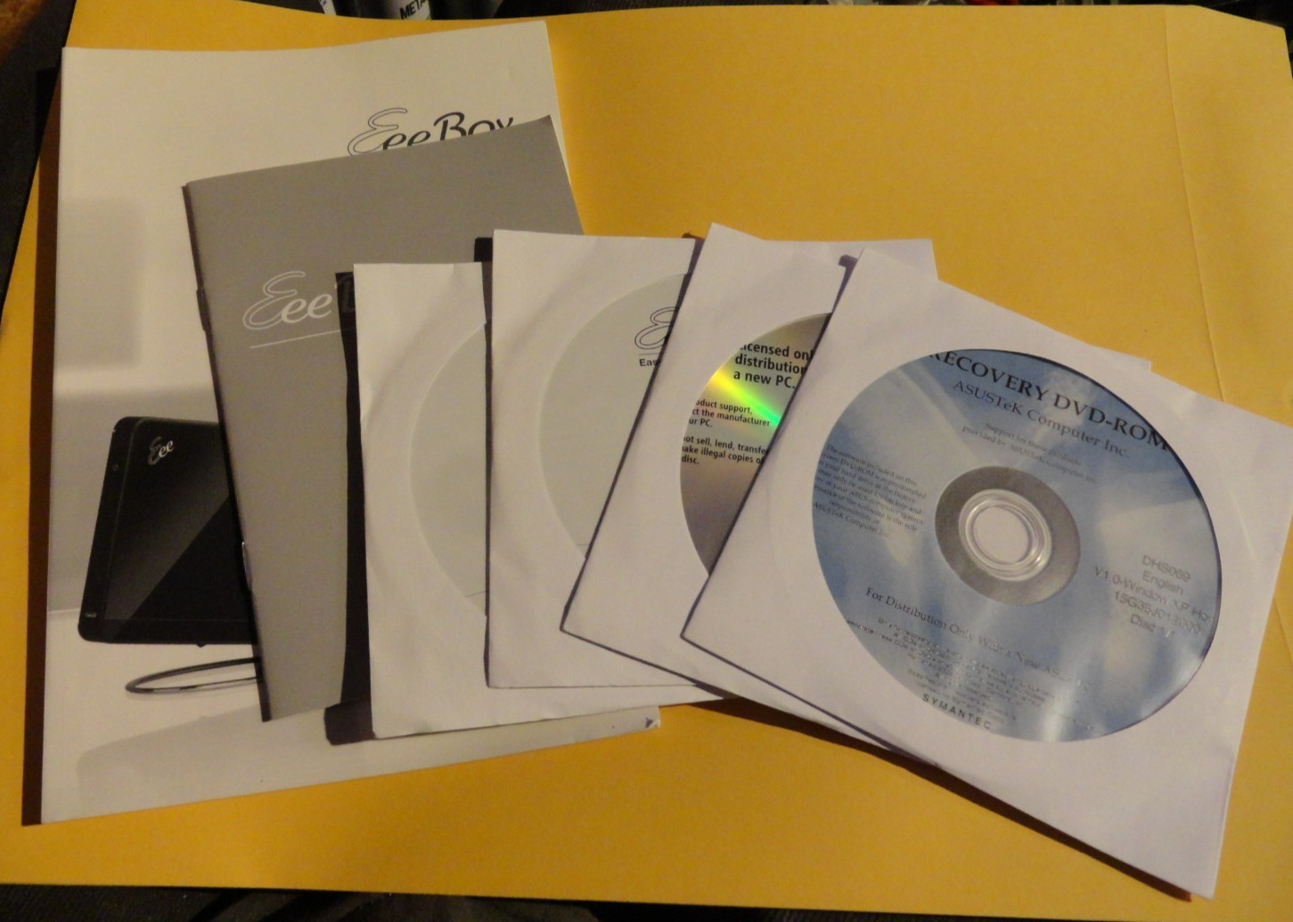 ASUS Eee BOX U3870 E3870 VER. 1 SOFTWARE Windows XP WORKS 9 STAROFFICE DHS163 V1