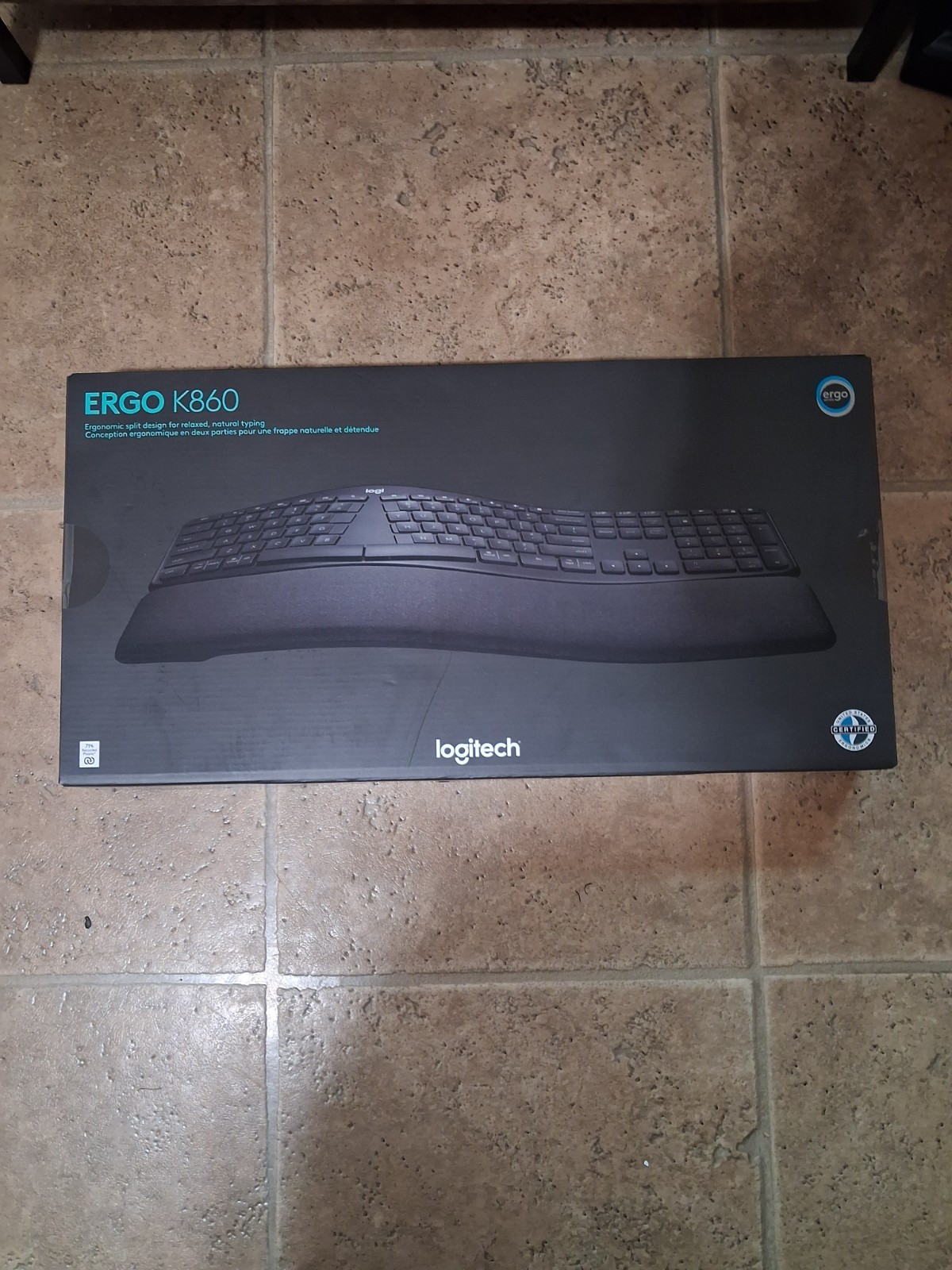Logitech ERGO K860 Wireless Ergonomic Keyboard - Black - Computer PC - BRAND NEW