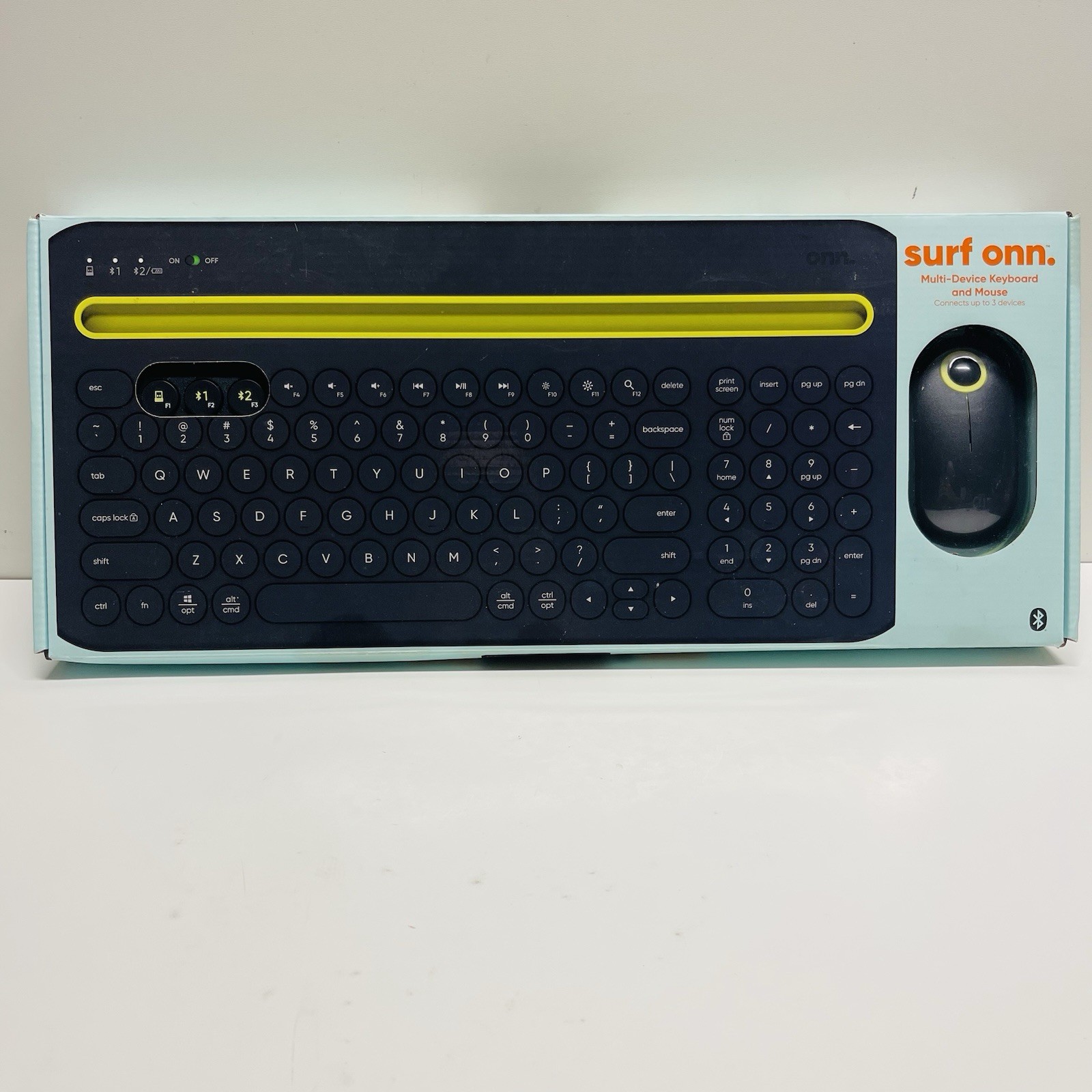 Surf onn Multi Device Bluetooth Compatible Wireless Keyboard Mouse Combination