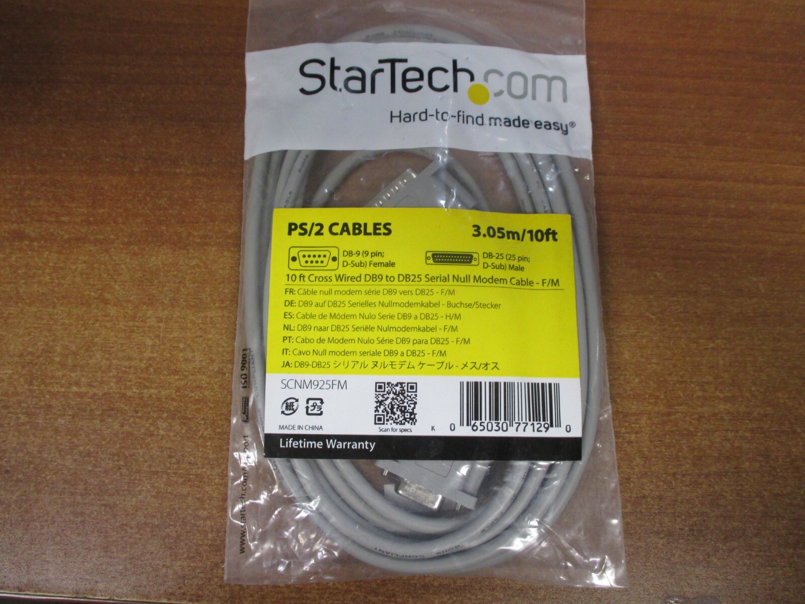 10 Ft. Cross Wired Serial/null Modem Cable Db9 To Db25 - Startech.com
