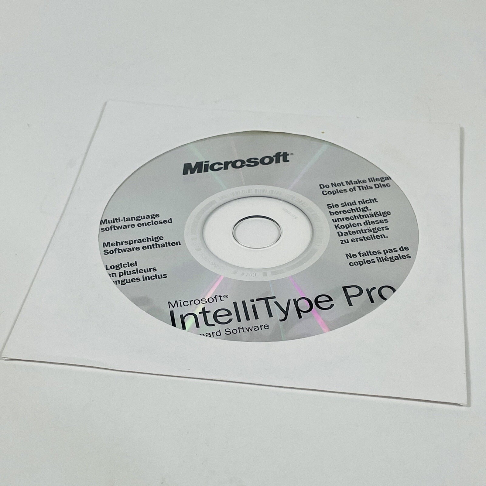 Microsoft IntelliType Pro Keyboard Software CD