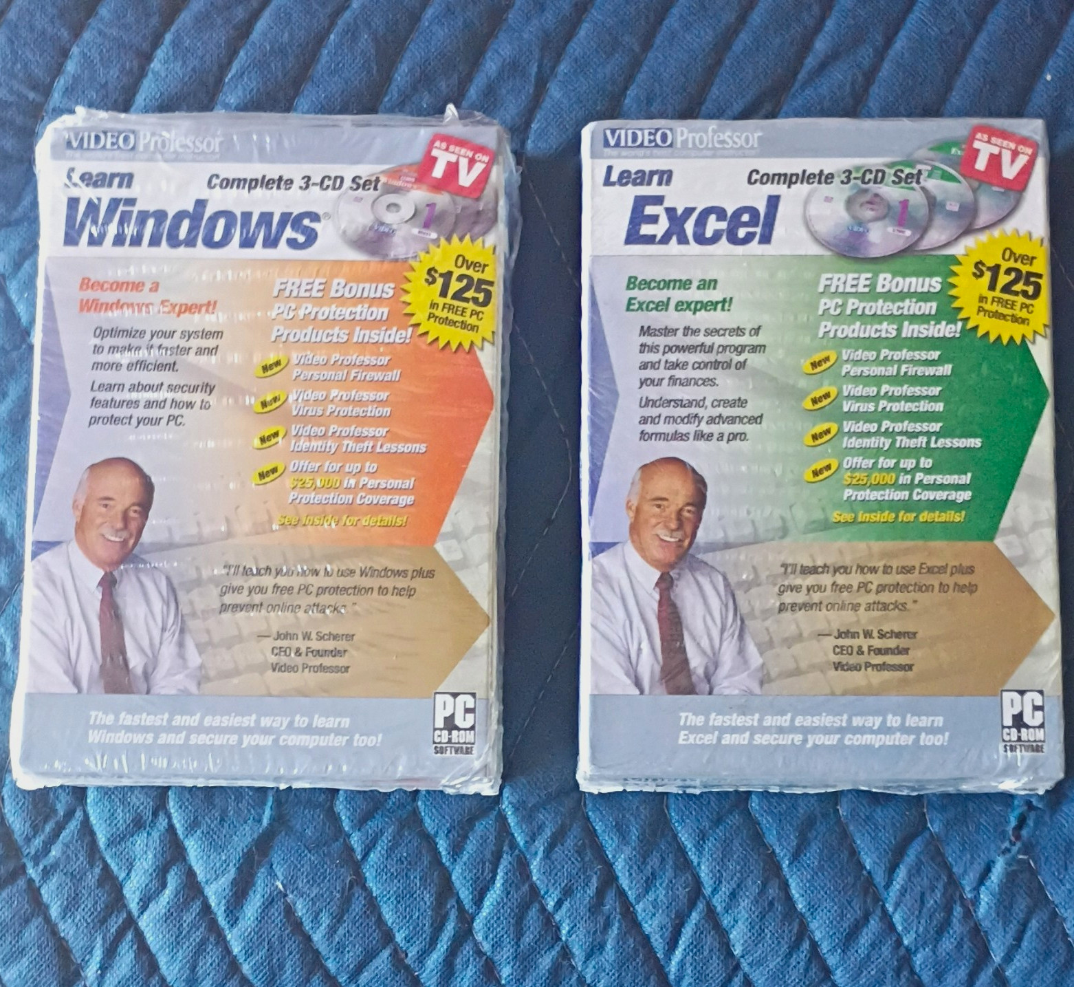 Video Professor Learn Windows & Excel Complete 3-CD Set CD-ROM, English