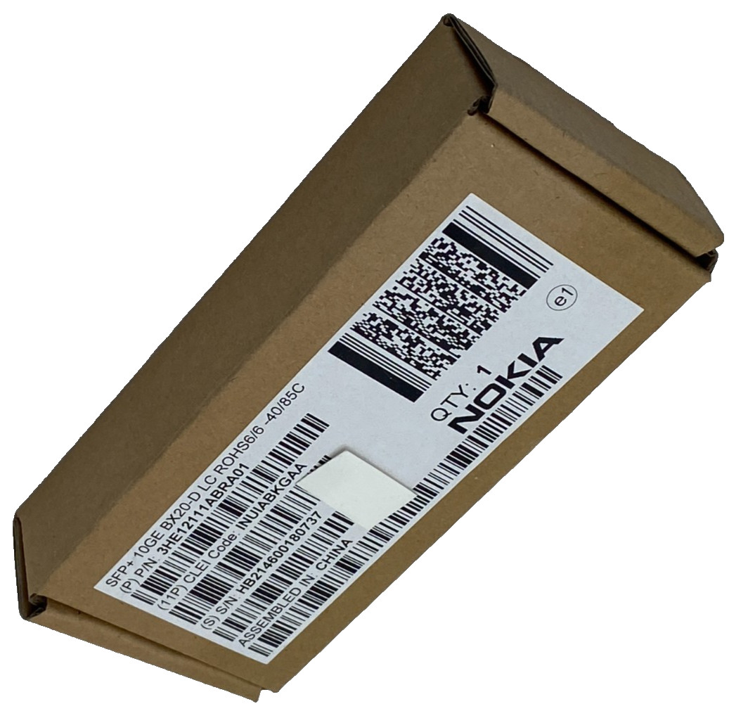 LOT OF 2 NOKIA SFP+ 10G BX20-D LC Optical Transceiver 3HE12111ABRA01, INUIABKGAA