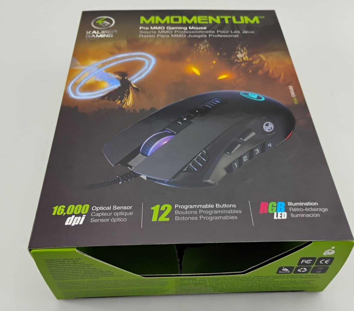 IOGEAR 12 Button MMO  12 programmable buttons 5 dpi settings Gaming Mouse