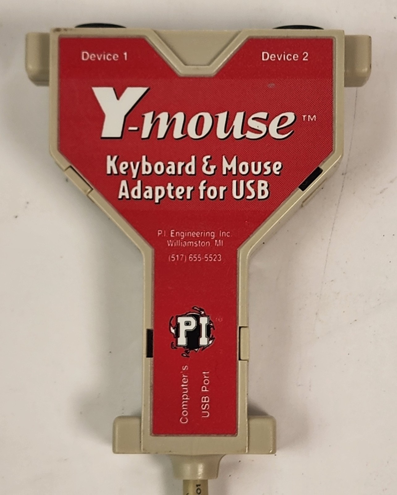 PI ENGINEERING  Y-Mouse, Keyboard & Mouse Adapter, PS/2 Port to USB