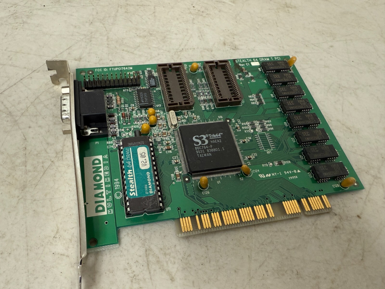 Diamond Stealth 64 DRAM T PCI S3 Trio64 Graphics Card