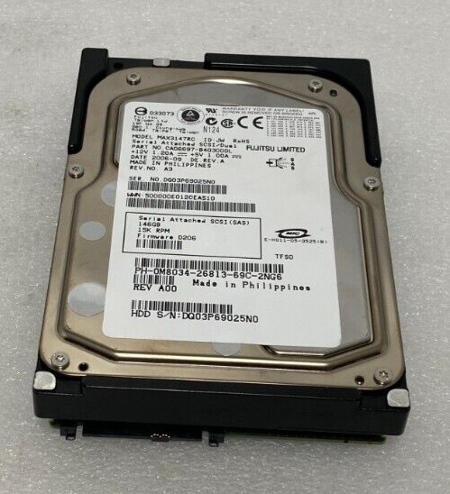 Fujitsu MAX3147RC 146GB 15K RPM 3Gbps 16MB Cache 3.5" SAS Hard Drive