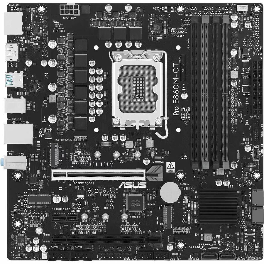 Asus Pro B860M-CT-CSM Desktop Motherboard - Intel B860 Chipset - Socket LGA-1851