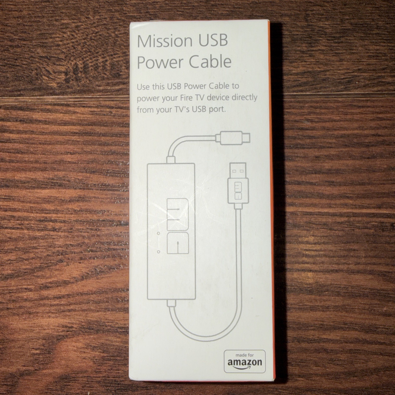 NEW Mission USB Power Cable for Fire Stick Amazon TV Eliminates AC Adapter MC45