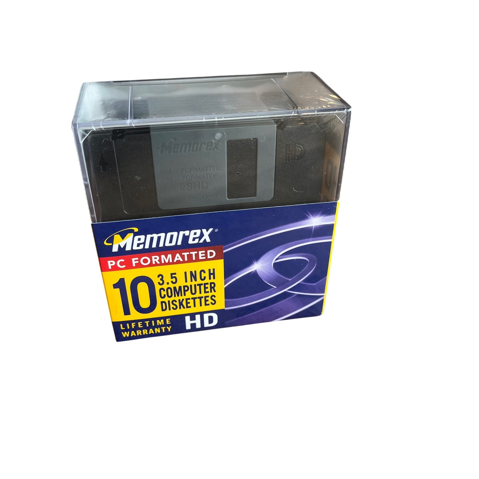 Memorex 3.5 Inch HD Computer Diskettes 10 Pack PC Formatted 1.44MB 3210-3661 New