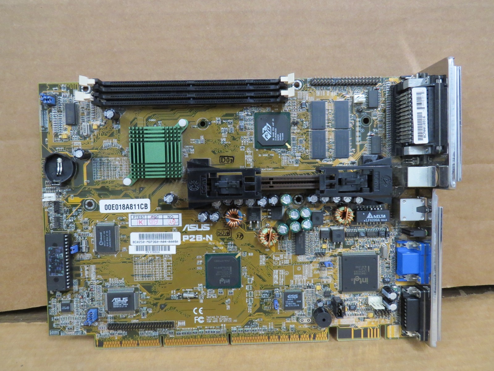 Asus P2B-N Intel 100MHz 440BX ATI 3D AGP chipset Motherboard TESTED