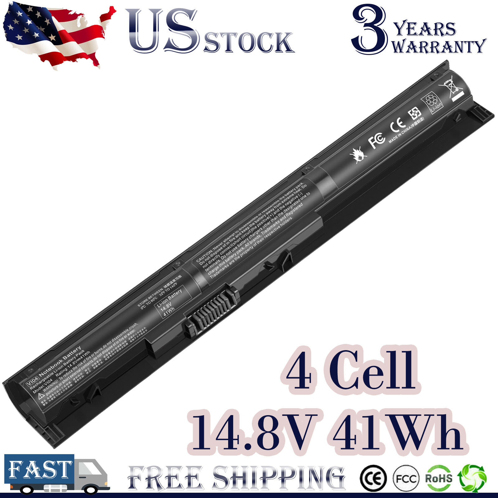 VI04 V104 Battery For HP Notebook 756480-541 756478-221 756478-851 756479-421