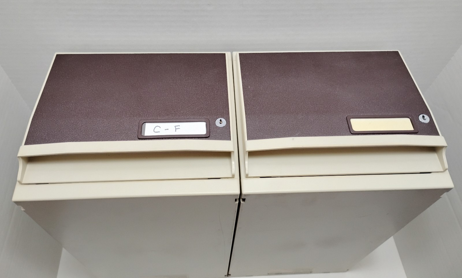 Wilson Jones 029-100 Media Drawer For 5-1/4" Floppies, Pre-Owned, No Keys, 2 pc
