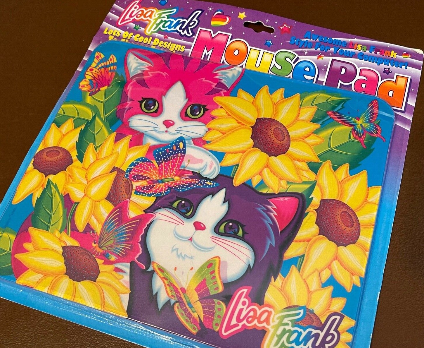 NEW Unopened RARE Vintage Lisa Frank Sunflower Kittens Mouse Pad