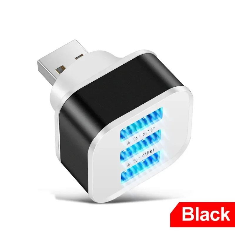 3 Port USB Slots Adaptor USB 3 in 1 Multple USB Interface Extender Auto Electron