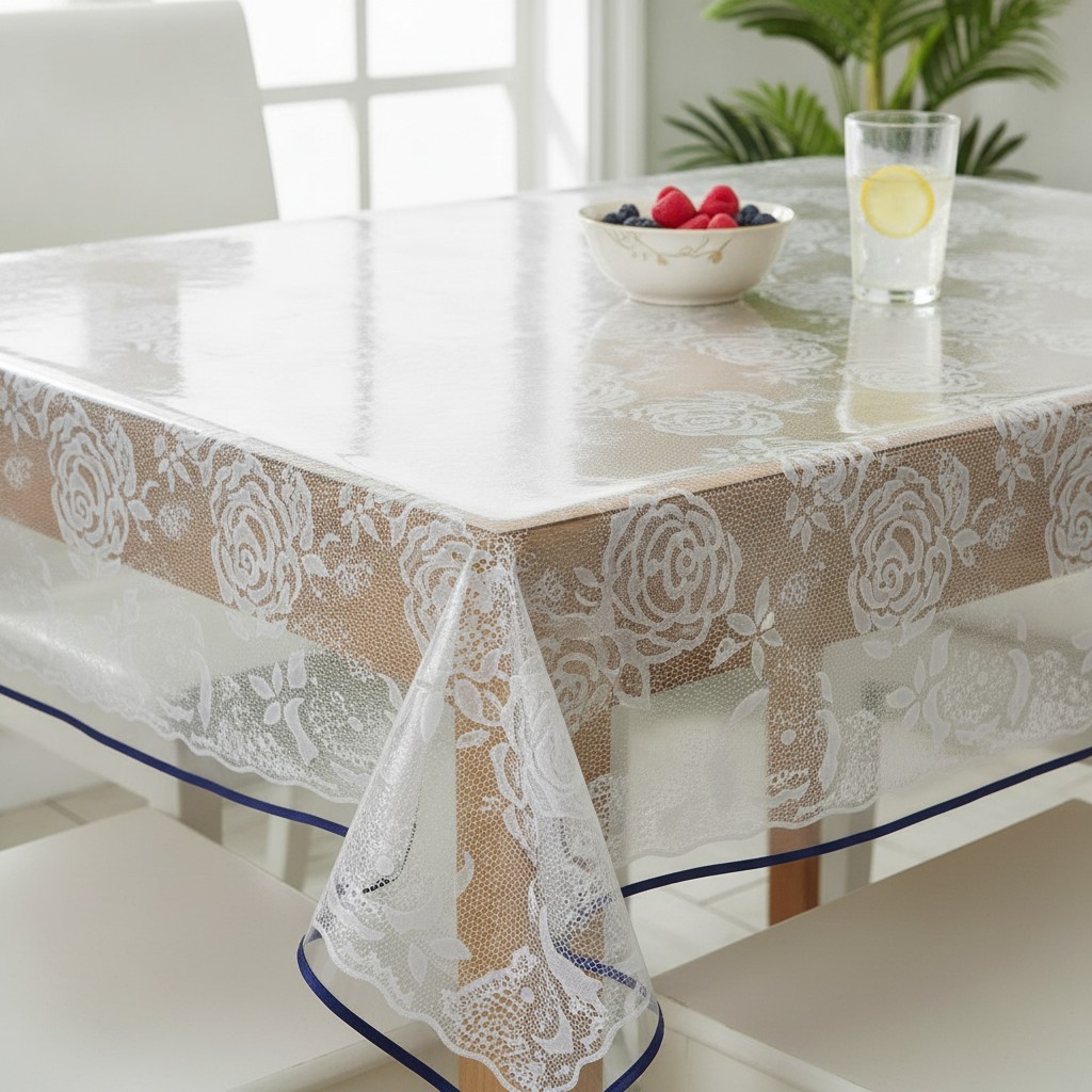 Versatile Clear PVC Desk Cover - 36x60 Inch, Non-Toxic, Heat-Resistant Protector