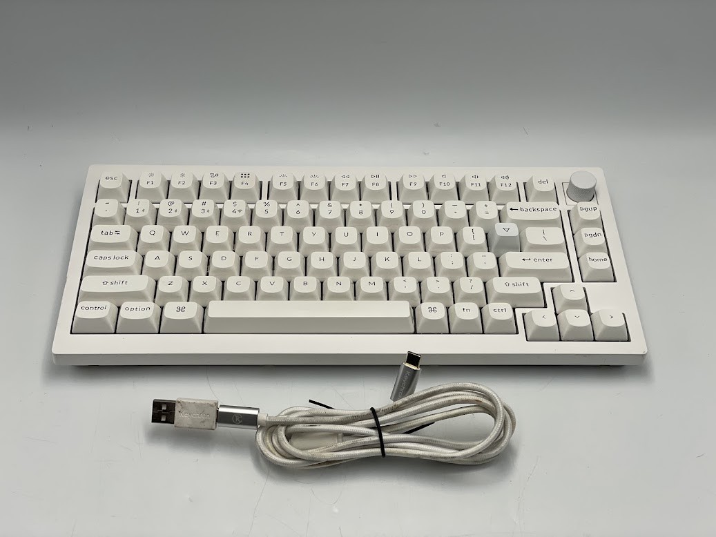 Keychron V1 Max QMK/VIA Custom Mechanical Keyboard - White