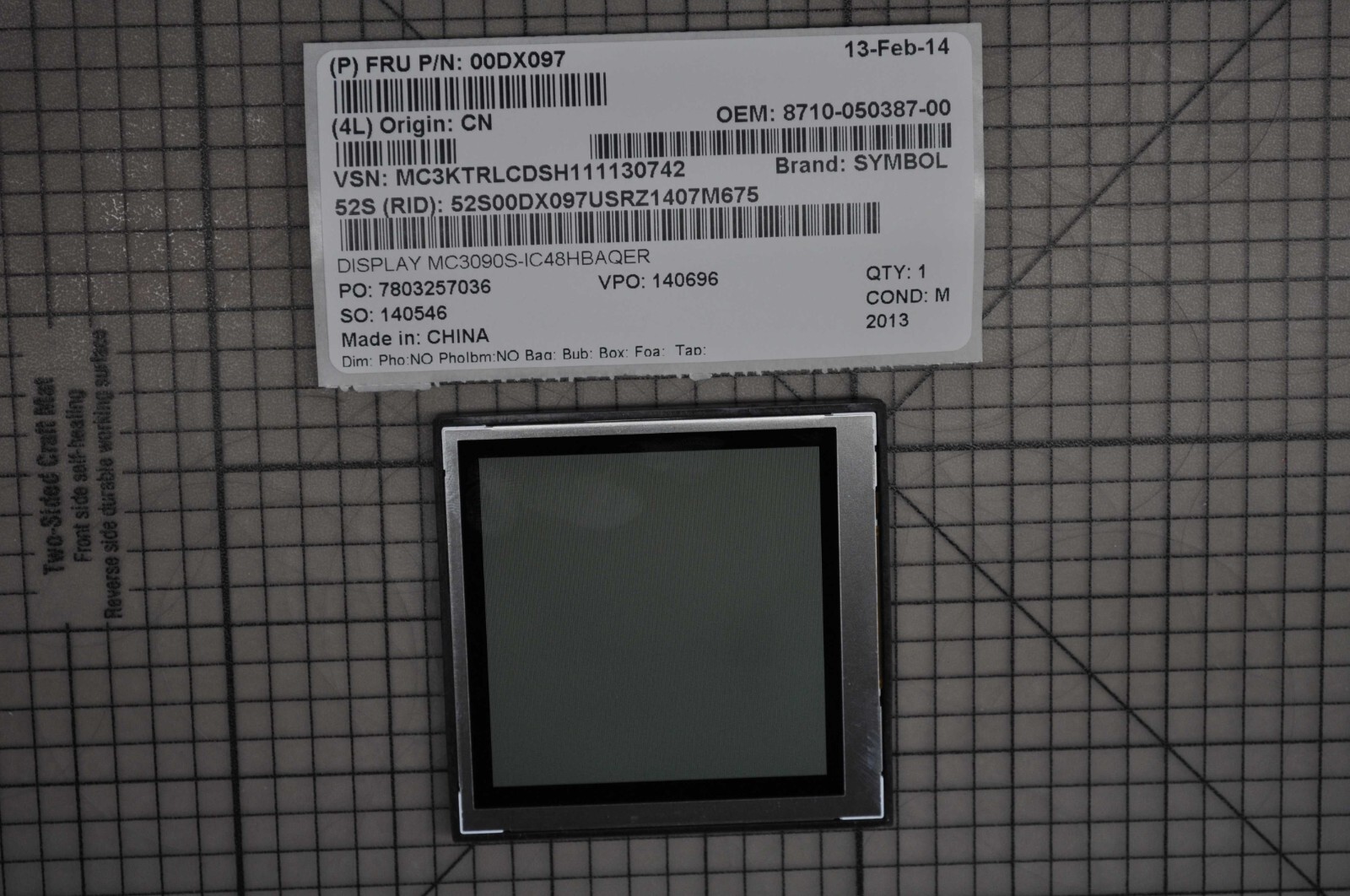 SYMBOL Motorola MC3100 Series TFT LCD Module Display Grade B 8710-050387-00